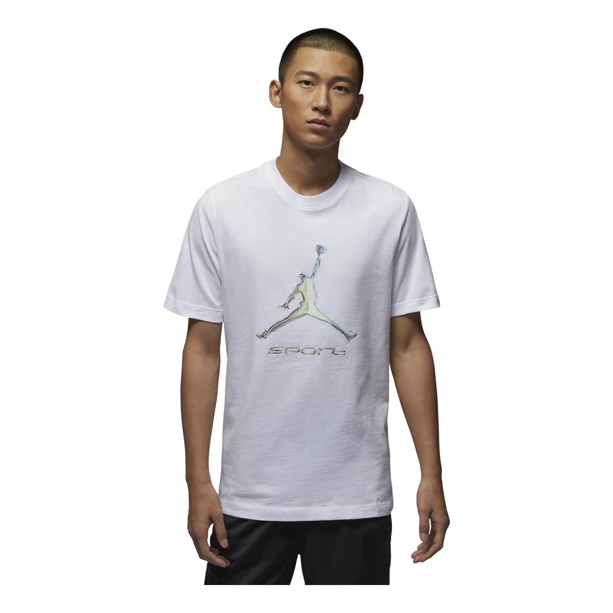 Air Jordan Sport Dri-FIT T-shirt Asia Sizing 'White Black' HQ7985-100