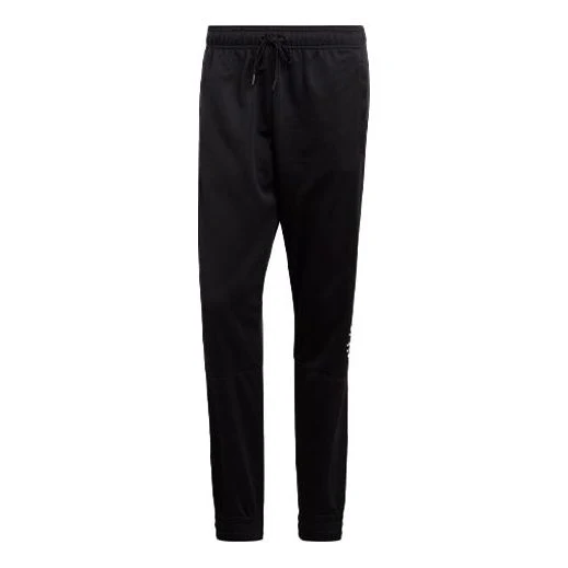 adidas Training Running Printing Logo Knit Sports Long Pants Black DT9921
