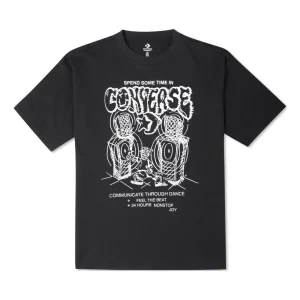 Converse Nonstop Joy Graphic T-Shirt Asia Sizing 'Black' 10023464-A02