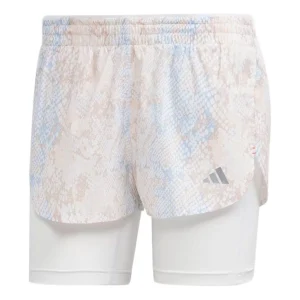(WMNS) adidas Run Fast 2-in-1 Shorts Asia Sizing 'White' HS8614