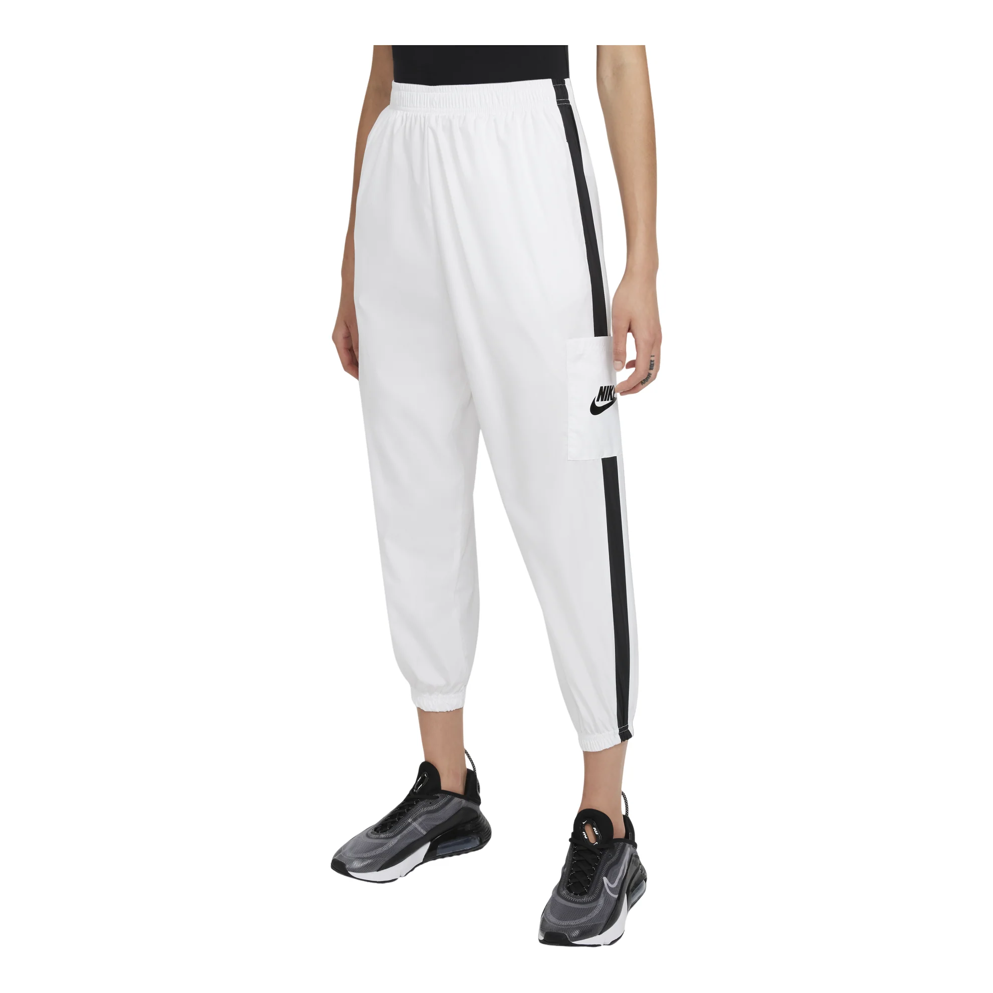 (WMNS) Nike Sportswear Woven Pants  'White Black' CJ7347-100