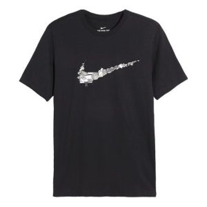 Nike Logo Print Basketball SportsShort sleeve Men's Black DD0796-010