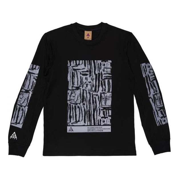 Men's Nike x ACG Waffle Casual Sports Printing Pullover Long Sleeves BQ7205-010