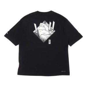 Men's Jordan Dri-FIT Zion Basketball Sports Printing Knit Round Neck Short Sleeve Black T-Shirt DH0593-010