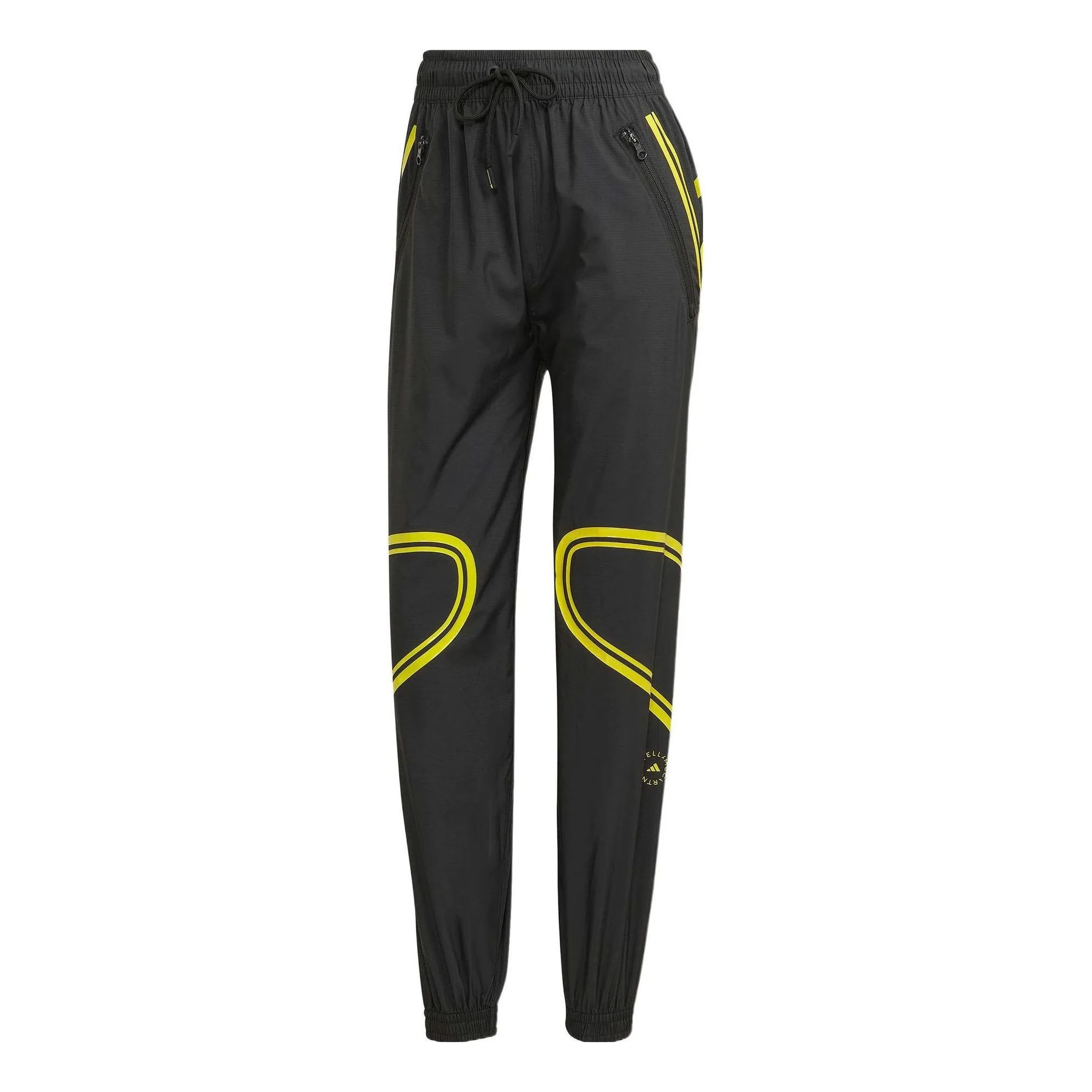 (WMNS) adidas Stella McCartney TruePace Woven Pants Asia Sizing 'Black Green' HG2008