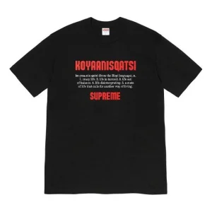Supreme Week 17 Koyaanisqatsi Tee T SUP-FW20-380-BLK