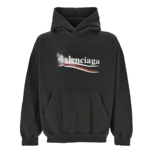 Balenciaga Logo Hoodies 'Black' 767877TQVI71569