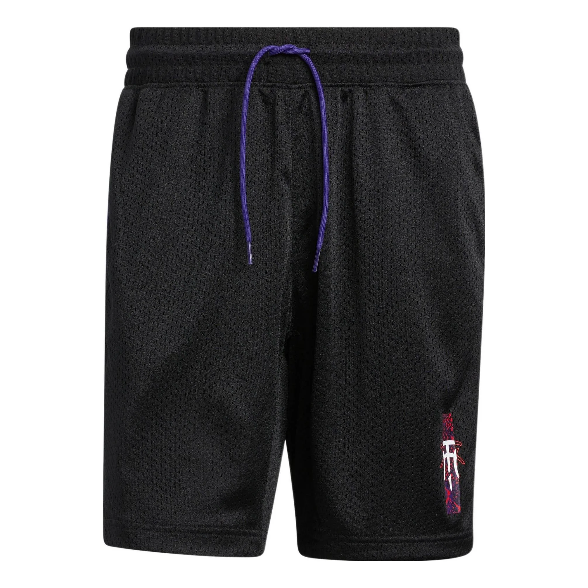 Men's adidas Stripe Printing Lacing Sports Shorts Black HS8517