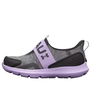 (TD) Under Armour Surge 3 Slip Running Shoes 'Jet Grey Nebula Purple' 3026533-101