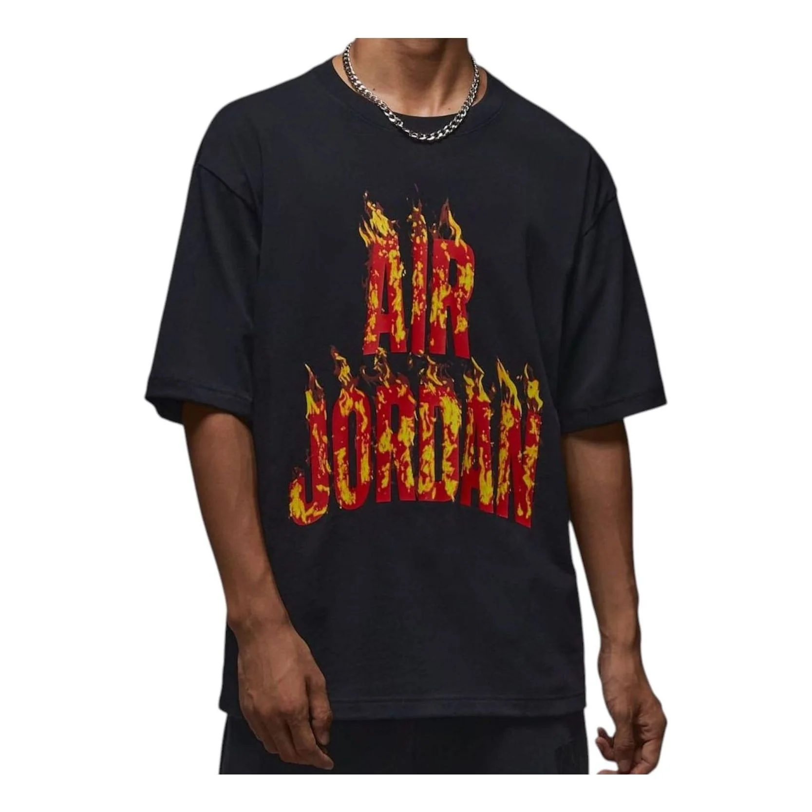 Air Jordan Flames T-Shirt 'Black' IQ6957-010