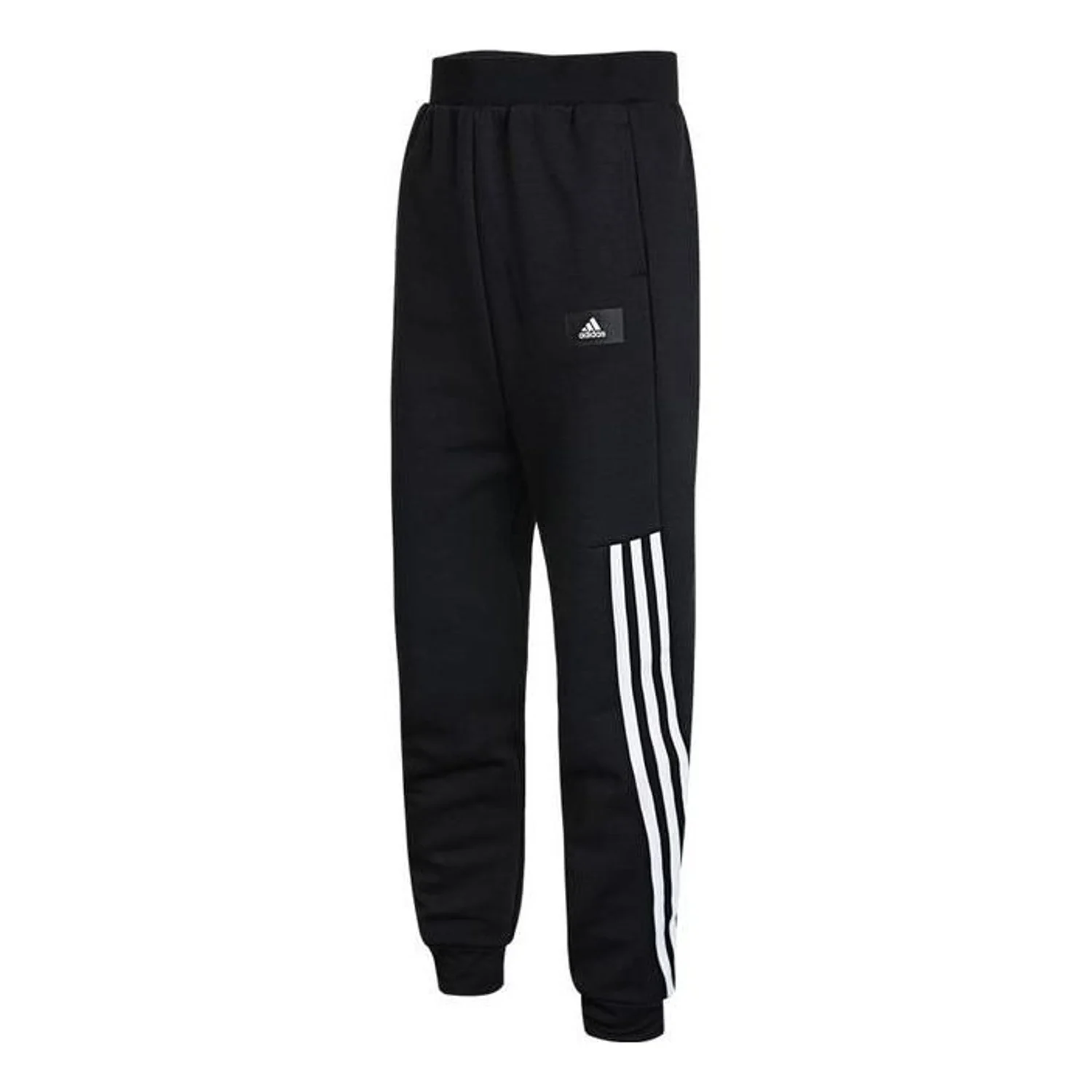 (GS) adidas Future Icons 3-Stripes Tapered-Leg Pants Asia Sizing 'Black White' H44337