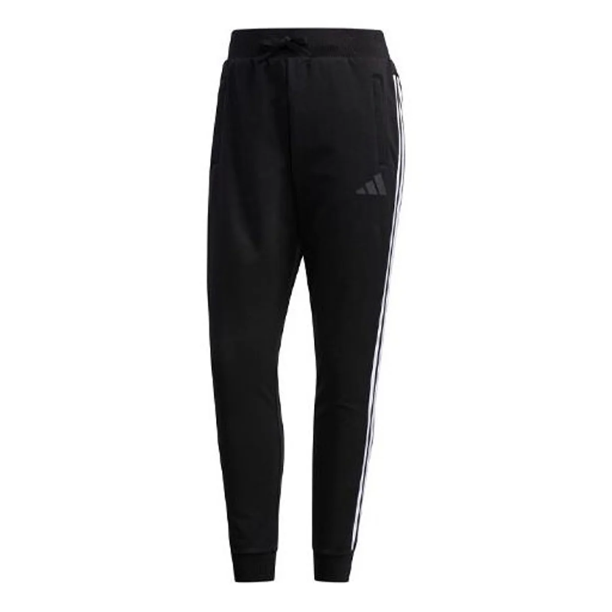 (WMNS) adidas French Terry Comfort Pants Asia Sizing 'Black White' FM9326