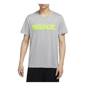 Nike DRI-FIT Contrasting Colors Logo Printing Sports Round Neck Short Sleeve light grey DD1751-073