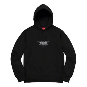 Supreme FW19 Week 11 HQ Hooded Sweatshirt Black SUP-FW19-983