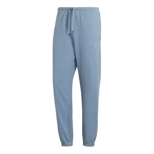 Men's adidas originals Logo Solid Color Bundle Feet Sports Pants/Trousers/Joggers Blue HD4817