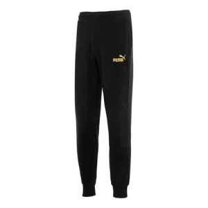 PUMA Ess+ Tape Golden! Track Pants Logo 'Black' 674351-01