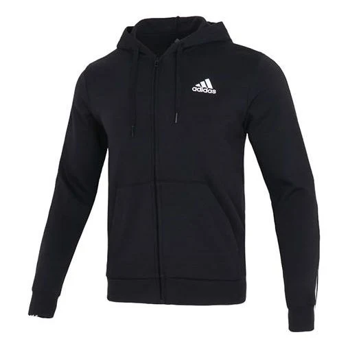 Men's adidas Dk Fz Hd Casual Sports Knit Jacket Black GS1581