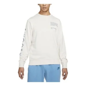 Nike Round Neck French Terry Embroidered Soft White DJ0466-104