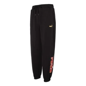 PUMA Essentials Cny Graphic Pants 'Black' 677415-01