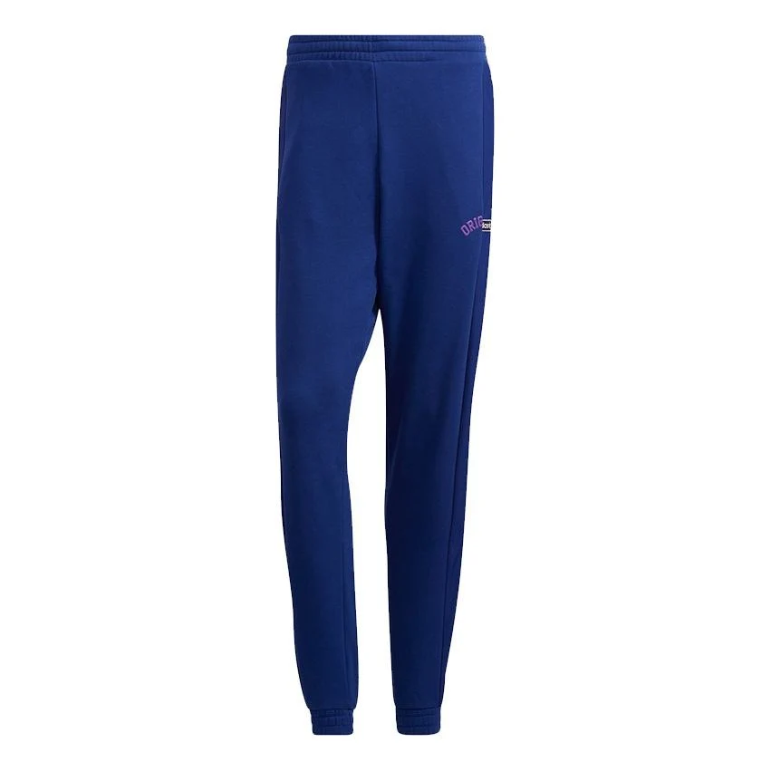 Men's adidas originals Mr Sweatpant Casual Breathable Sports Bundle Feet Long Pants/Trousers Blue HC0360