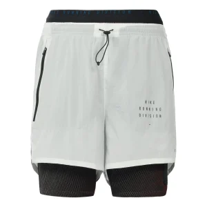 Nike RUN DIVISION 3-IN-1 Running Shorts White Gold Color Whitegold CU5557-043