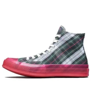 Converse Chuck 70 Hi Plaid Translucent Midsole 'Red' 163324C