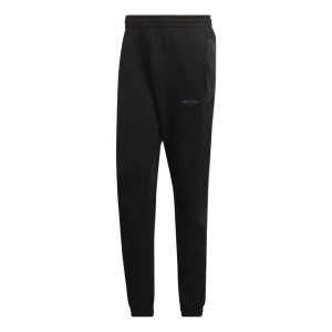 Men's adidas originals R.Y.V. Elastic Waistband Drawstring Solid Color Cotton Casual Sports Pants/Trousers/Joggers Black HC9455