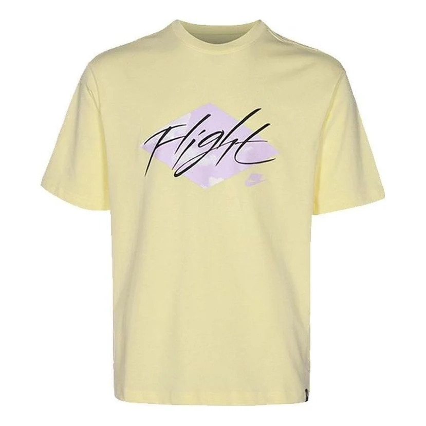 Air Jordan Flight Logo T-Shirt 'Yellow Purple' DO8897-821