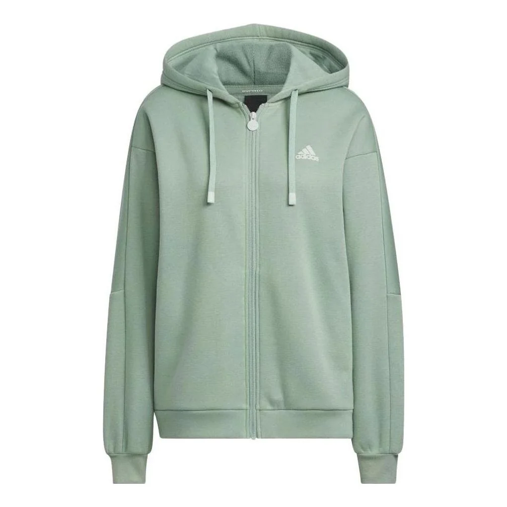 (WMNS) adidas Word FZ Hoodies Asia Sizing 'Olive Green' IK9894