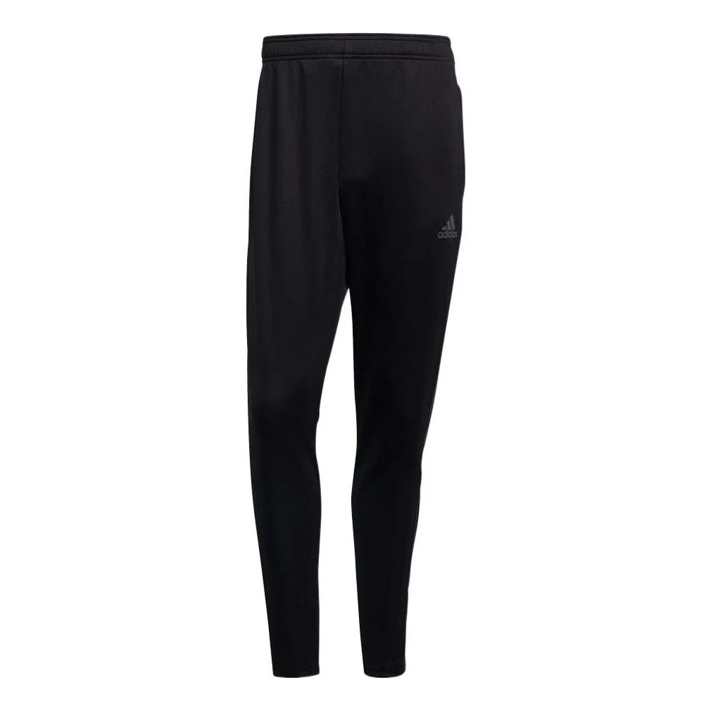 Men's adidas Solid Color Logo Straight Stripe Casual Sports Pants/Trousers/Joggers Black GN5490