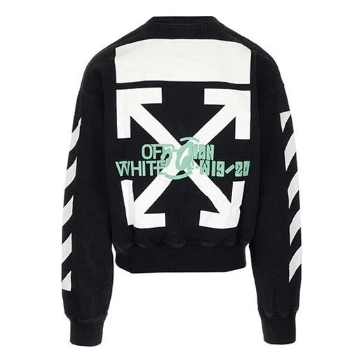 Men's Off-White Pullover Loose Printing Black OMBA035E19E300151088