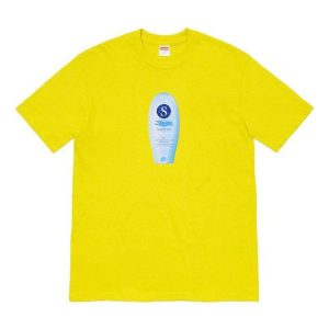 Supreme FW19 Week 1 Super Cream Tee Short Sleeve Unisex Yellow SUP-FW19-218