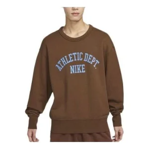 Nike Sportswear Trend Fleece Retro Crew Sweatshirt 'Brown' DX0026-259