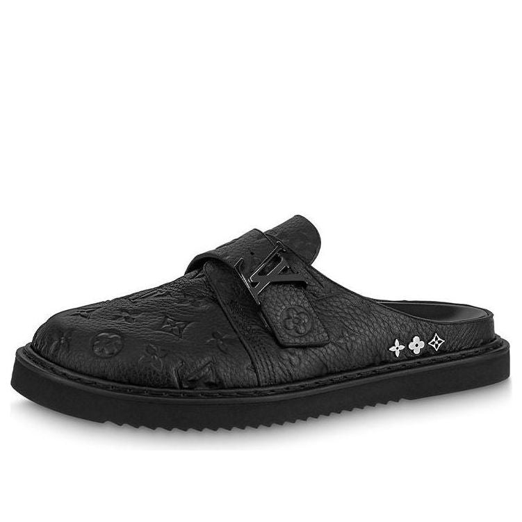 LOUIS VUITTON Easy Mules 'Black Monogram' 1AA0CA