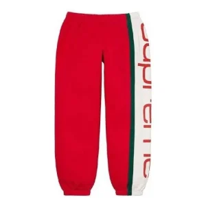 Supreme Big Logo Paneled Sweatpants 'Red White' SUP-FW20-303