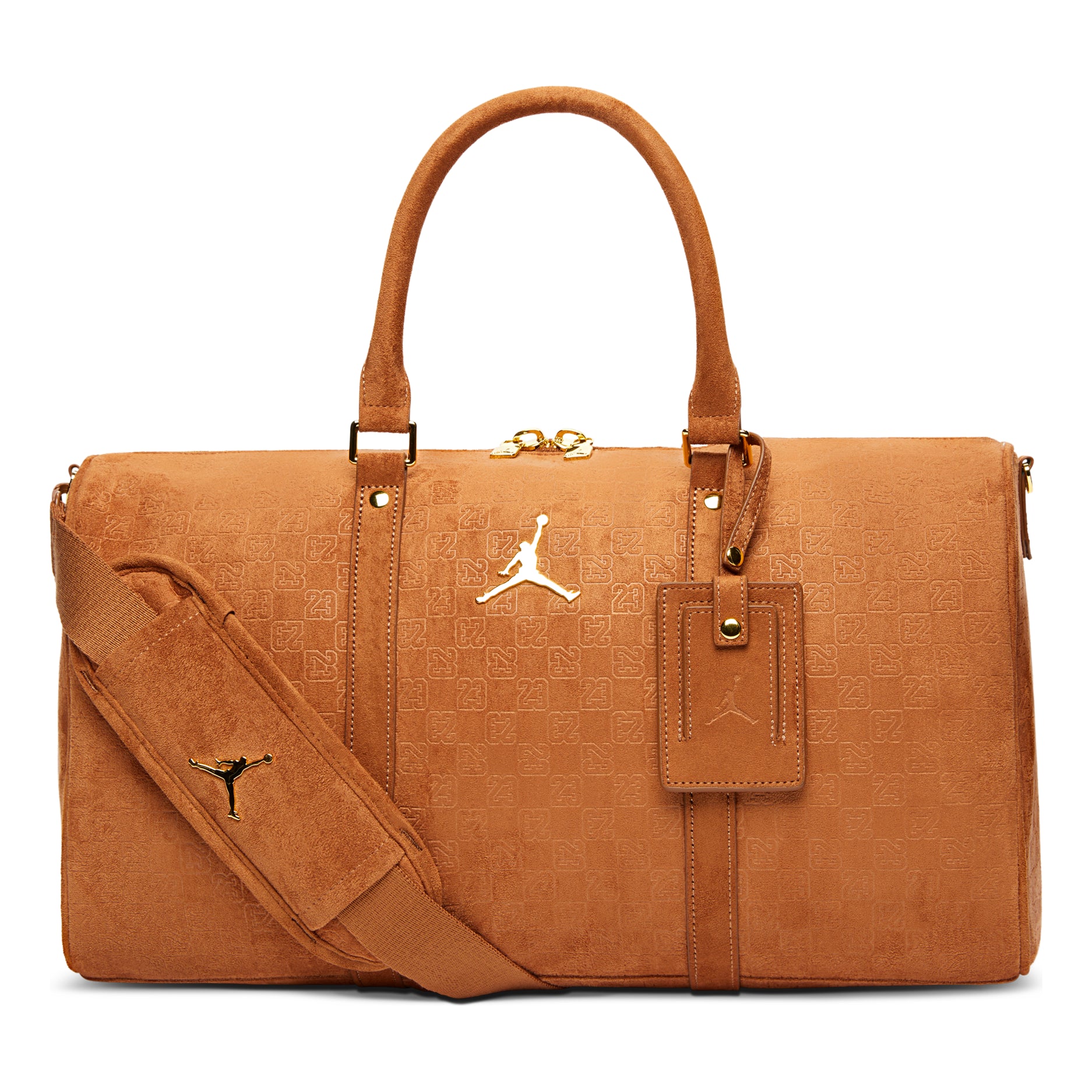 Jordan Suede Monogram Duffel 25L 'Cognac' IQ5742-299