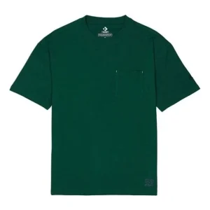 Men's Converse Renew Solid Color Loose Pocket Short Sleeve Green 10020016-A05