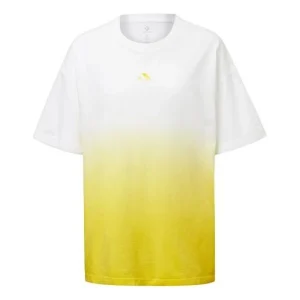 (WMNS) Converse Logo Printing Gradient Short Sleeve Yellow 10020993-745