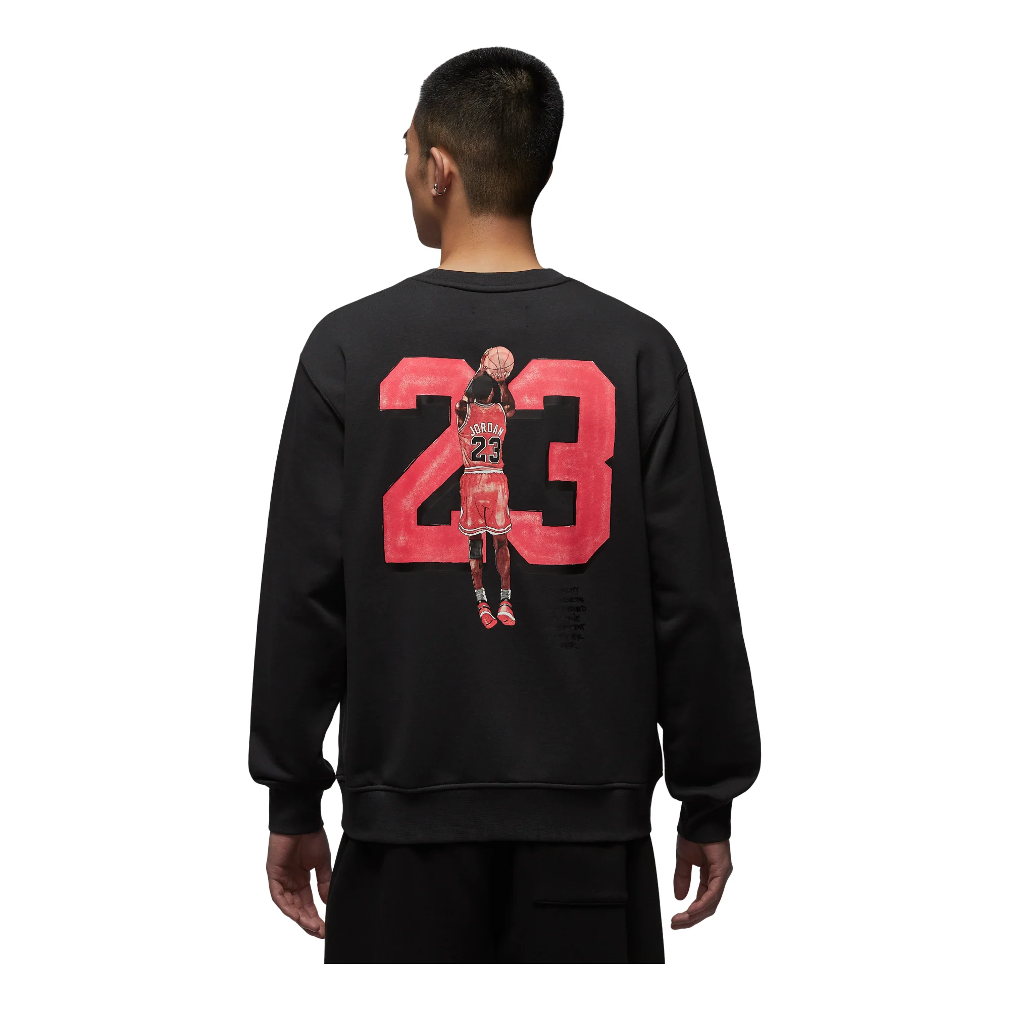 Air Jordan Fleece Graphic Crewneck Sweatshirt 'Off Noir' IR0111-045