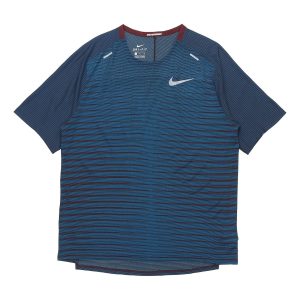 Nike TechKnit Future Fast Running Round Neck Short Sleeve 'Brownred Dark Green Black' CU6057-681