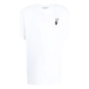 Off-White FW21 Logo Printing Round Neck Short Sleeve Loose Version White OMAA038F21JER0060184
