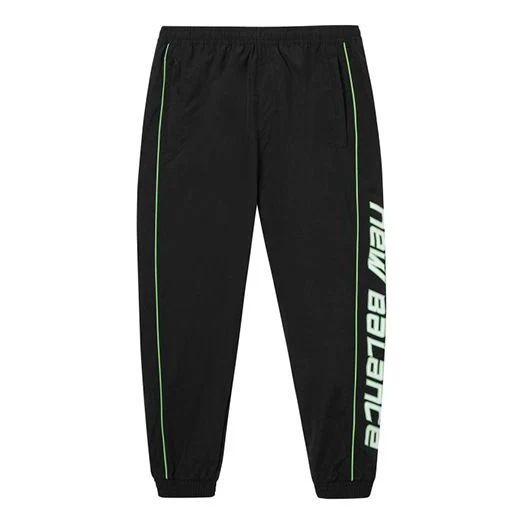 New Balance Trendy Apparel Pants Asia Sizing 'Black Green' AMP03322-BK