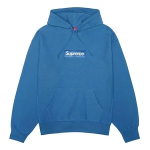 Supreme FW23 Box Logo Hooded Sweatshirt 'Blue' 166929