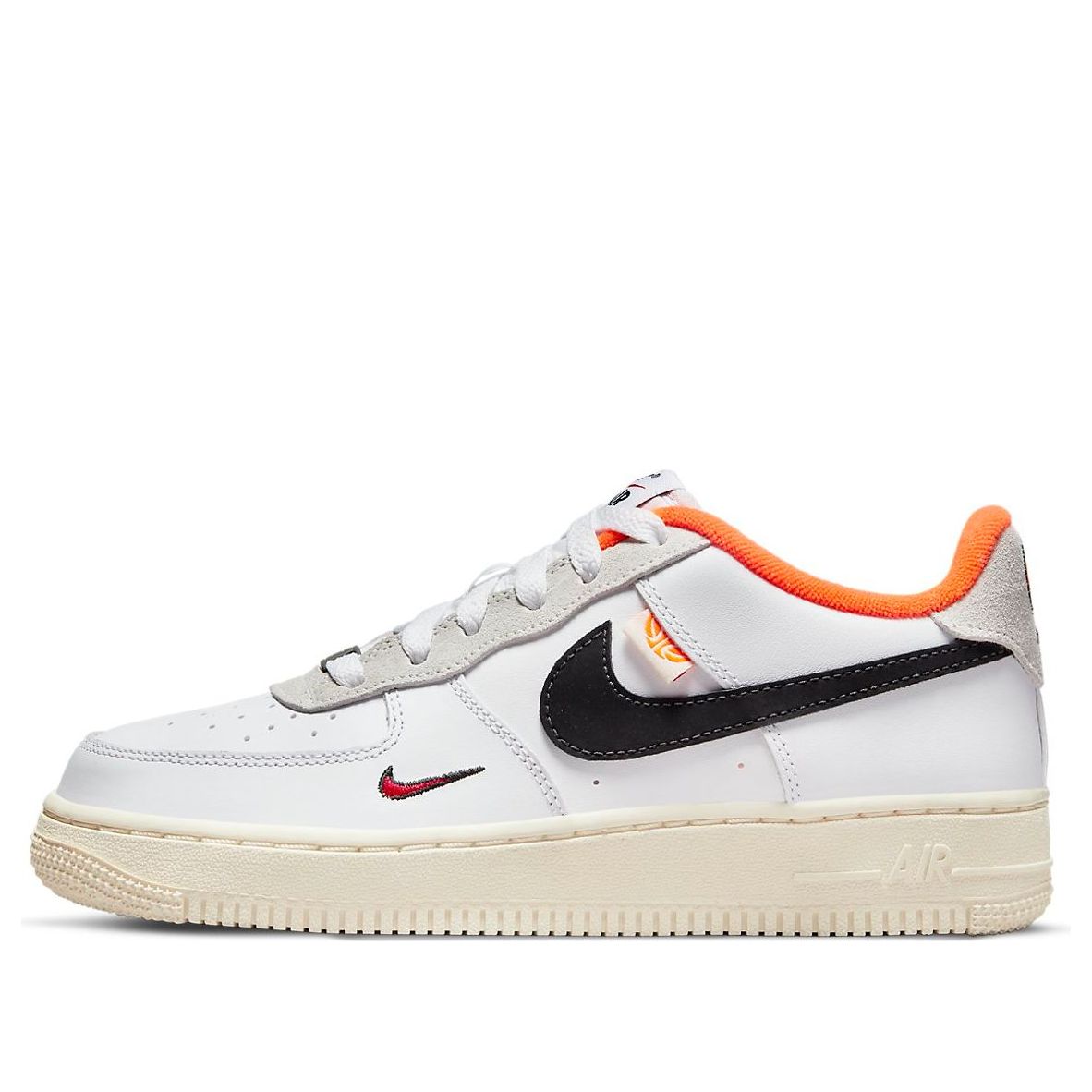 (GS) Nike Air Force 1 Low LV8 'Hoops Pack - White Total Orange' DX3361-100