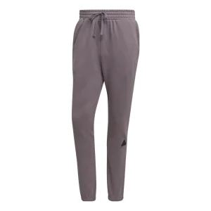 Men's adidas Solid Color Logo Casual Bundle Feet Sports Pants/Trousers/Joggers Rose Brown HN1939
