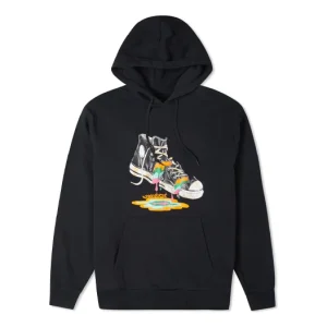 Converse Shoes Printing Fleece Lined Black 10022937-A02