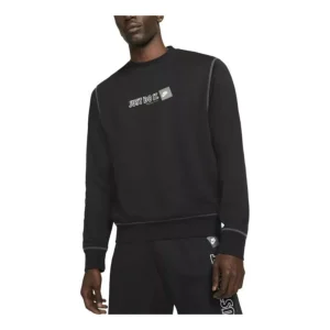 Nike Just Do It Sweatshirt 'Black White' DD6246-010
