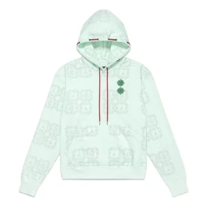 Men's Air Jordan x CLOT Crossover China Logo Full Print Pullover Asia Edition Autumn Green DO0008-394