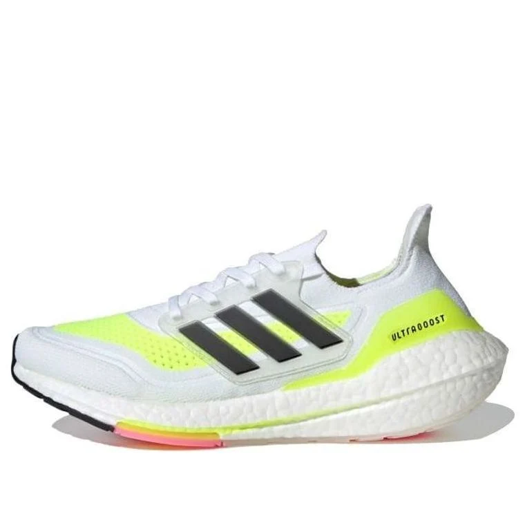 (WMNS) adidas Ultraboost 21 'White Solar Yellow' FY0401