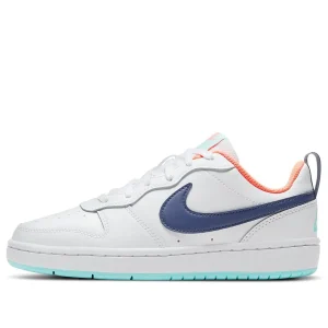 (GS) Nike Court Borough Low 2 'White Dark Purple Dust' BQ5448-112